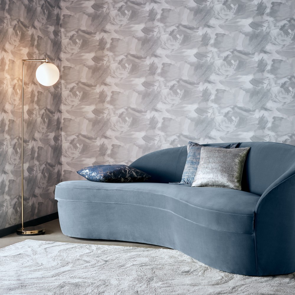 Astratto Wallpaper W0163/01 by Clarke & Clarke in Dove Grey